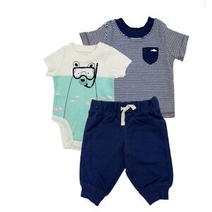CARTERS Infant Boys Layette Set Bodysuit And Leggings 3Pc scuba bear- various
